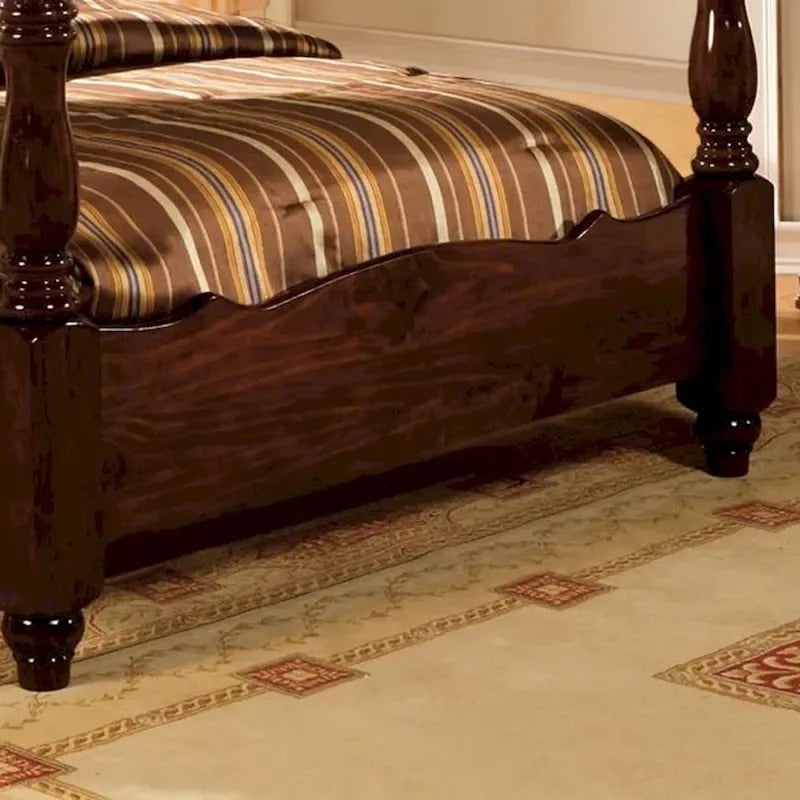 Furniture of America Weston Traditional Pine Four Poster Bed