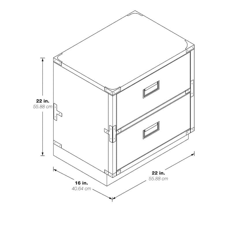 Wellington 2 Drawer Accent Storage Cabinet
