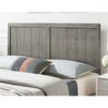 Widman Country Style Queen Size Grey Wooden Headboard