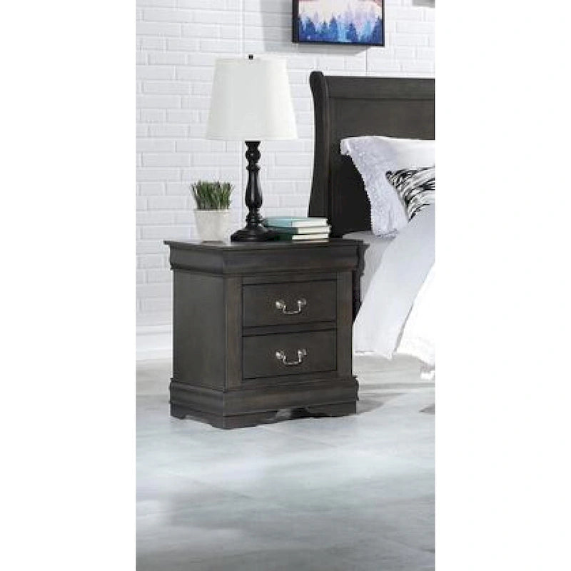 ACME Louis Philippe Nightstand in Cherry 23753