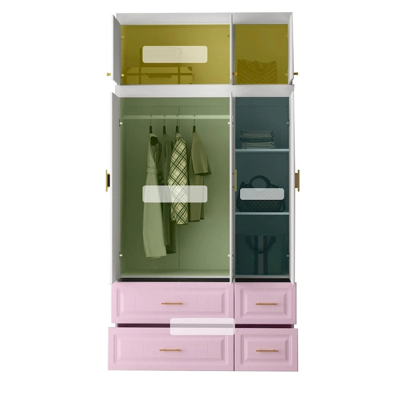 Modern Freestanding Wardrobe Armoire Closet Large Storage Cabinet