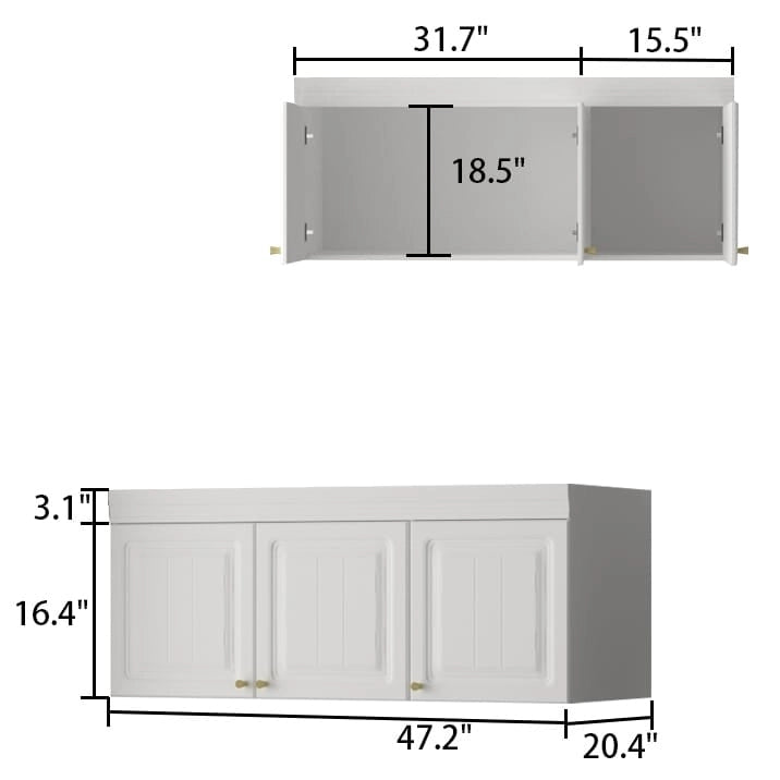 Modern Freestanding Wardrobe Armoire Closet Large Storage Cabinet