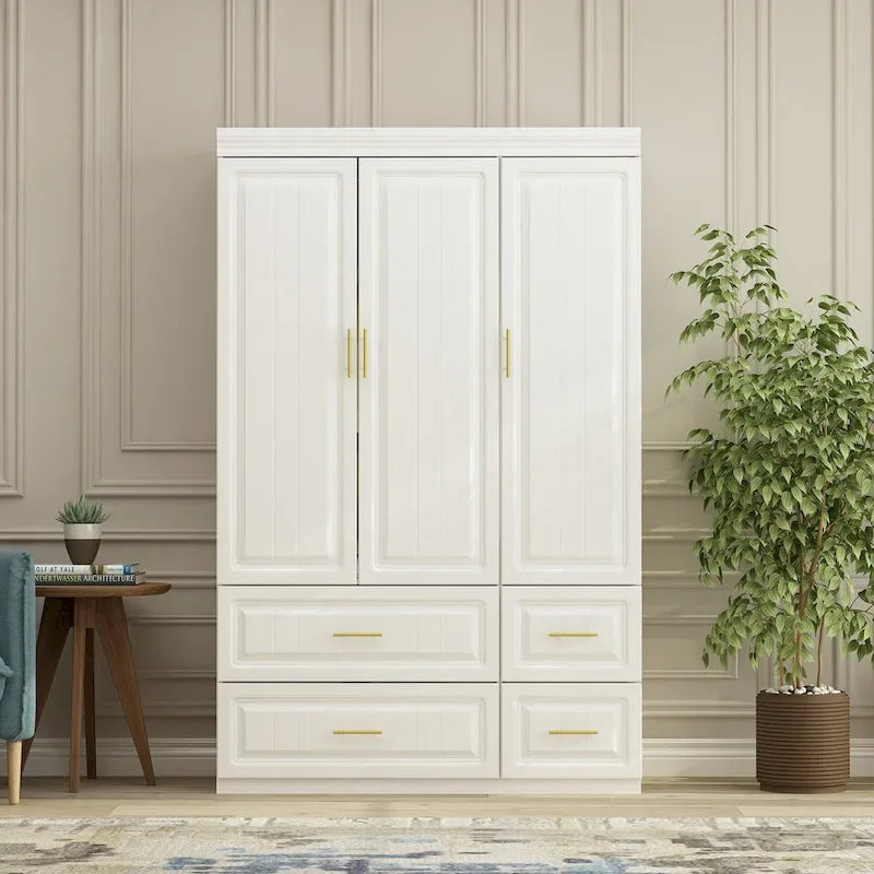 Modern Freestanding Wardrobe Armoire Closet Large Storage Cabinet