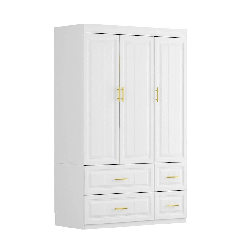 Modern Freestanding Wardrobe Armoire Closet Large Storage Cabinet