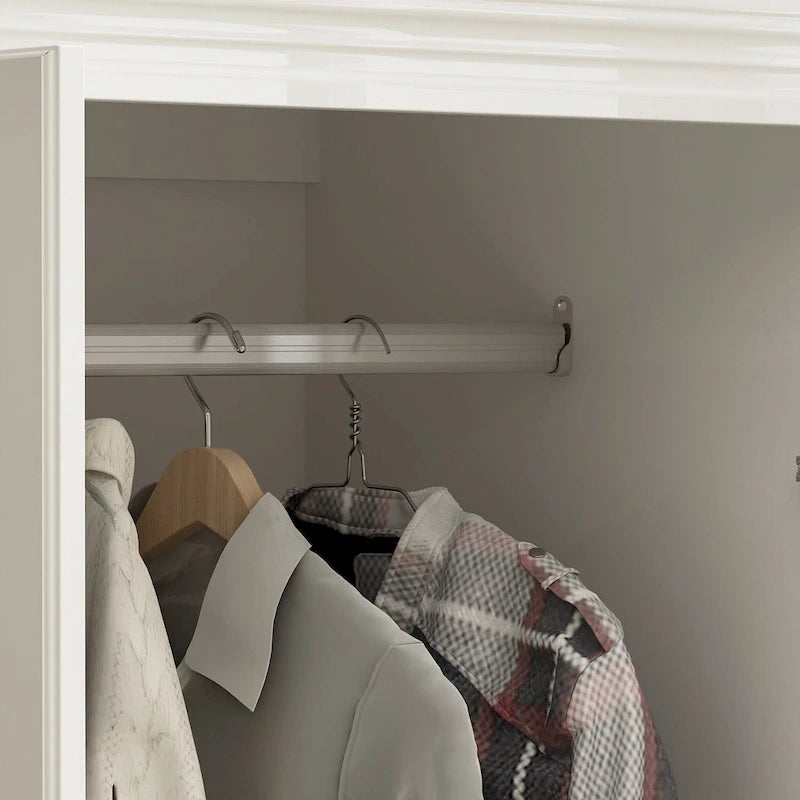 Modern Freestanding Wardrobe Armoire Closet Large Storage Cabinet