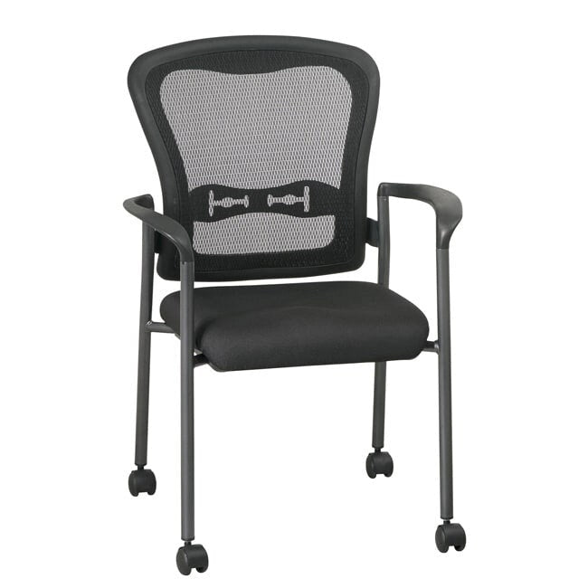 Visitors Chair with Breathable Back with Built-in Lumbar Support