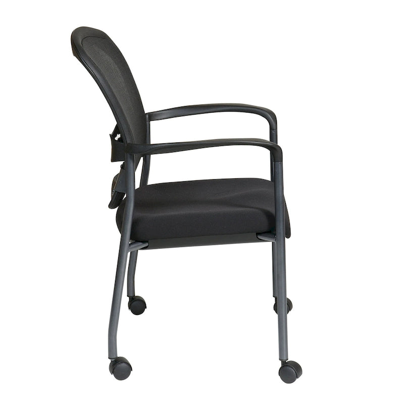 Visitors Chair with Breathable Back with Built-in Lumbar Support