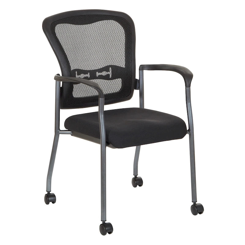 Visitors Chair with Breathable Back with Built-in Lumbar Support