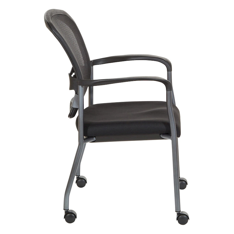 Visitors Chair with Breathable Back with Built-in Lumbar Support