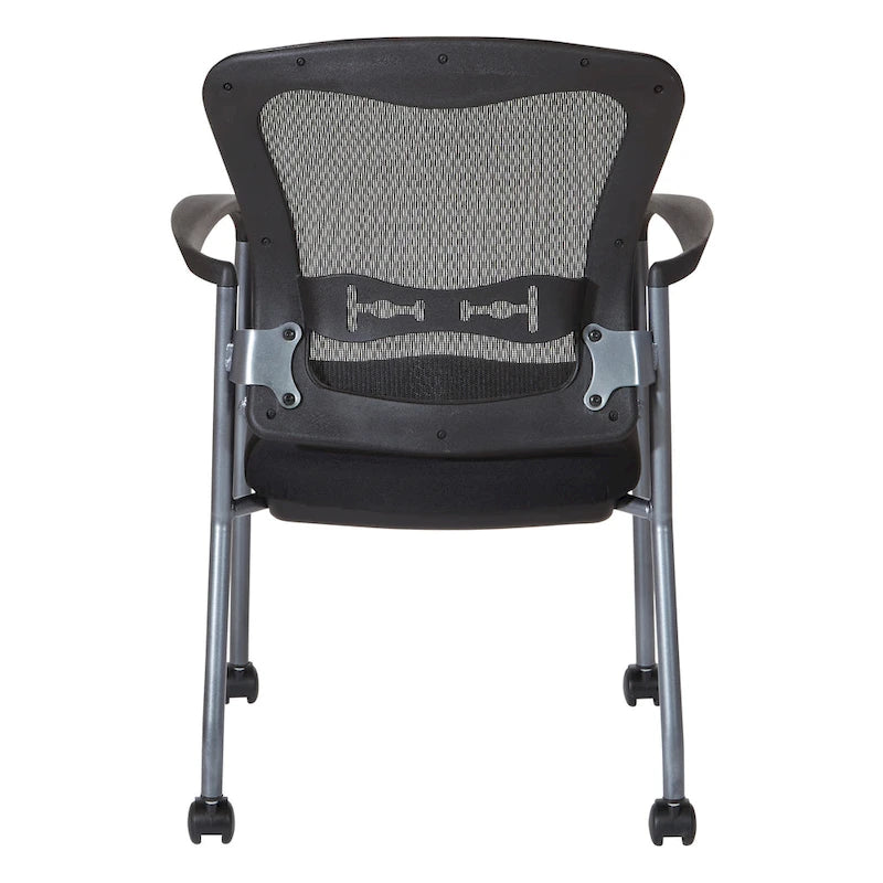 Visitors Chair with Breathable Back with Built-in Lumbar Support