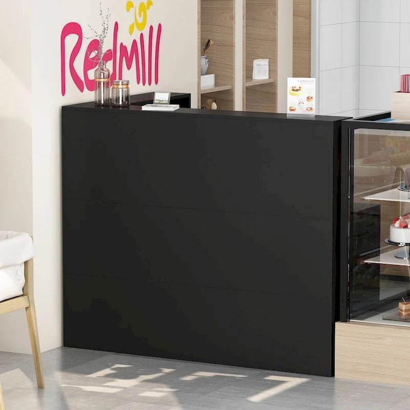 L-Shape Wood Reception Desk Office Computer Desk