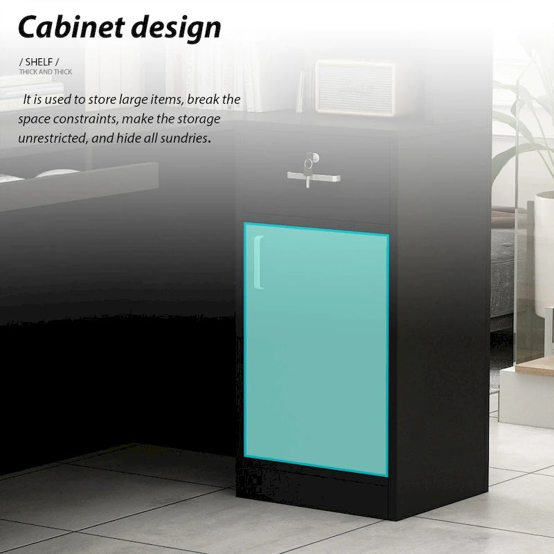 L-Shape Wood Reception Desk Office Computer Desk