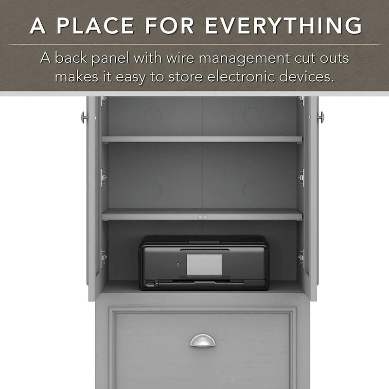 41.7-inch Cabinet with Drawer - 23.74L x 16.06W x 41.69H - 23.74L x 16.06W x 41.69H