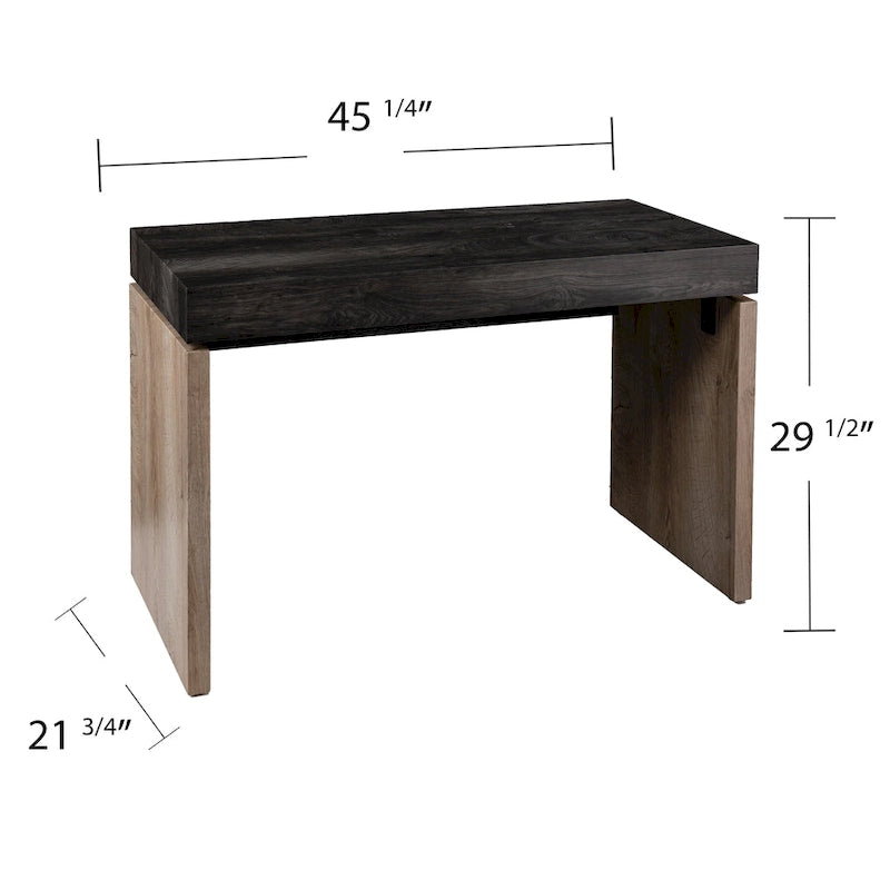 SEI Furniture Hedgefield Transitional Wood Black Desk