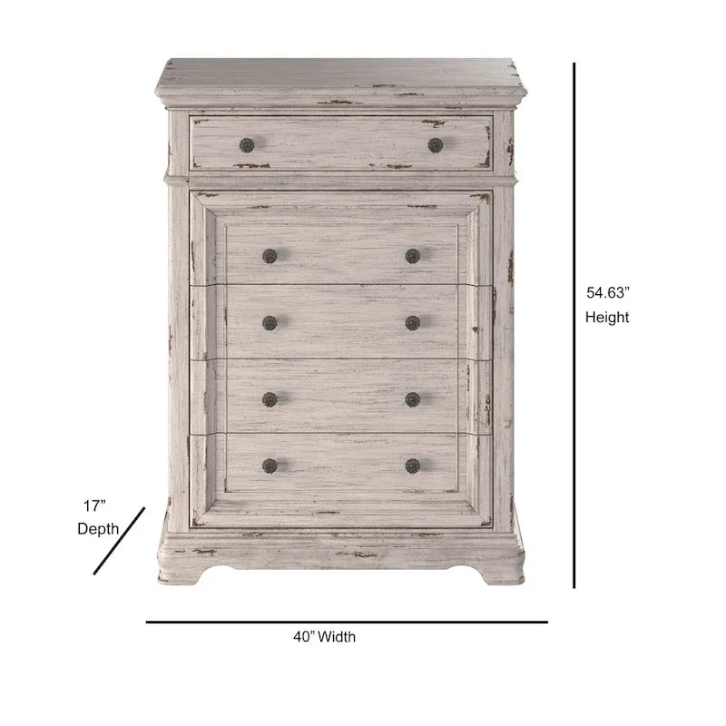 Palisade 5-Piece Antique White Bedroom Set