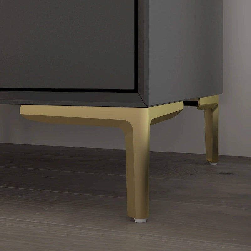 Kerrogee Black/White Bevelled Three-Drawer Bedside Table