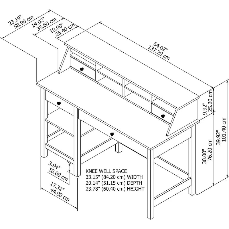 Mayfield 54W Computer Desk with Desktop Organizer by Bush Furniture