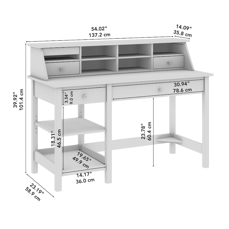 Mayfield 54W Computer Desk with Desktop Organizer by Bush Furniture