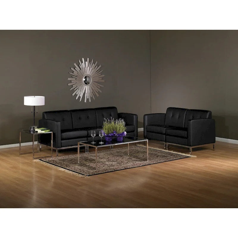 Wall Street Faux Leather Corner Chair