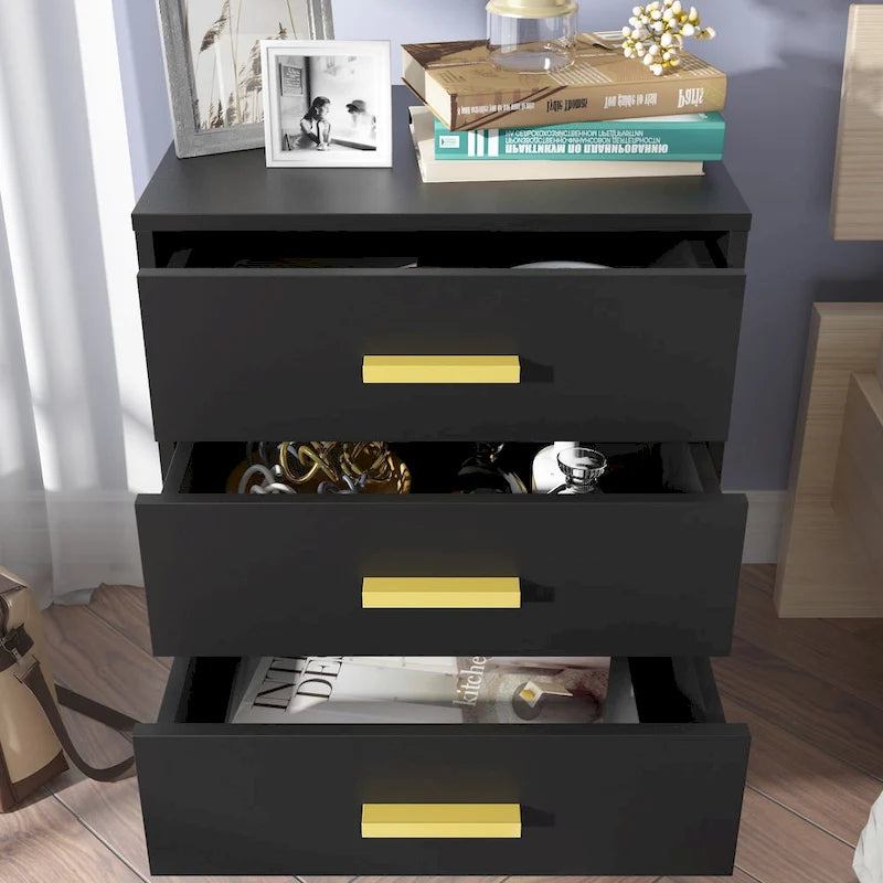 23.6  Tall 3 - Drawer Nightstand End Table Beside Table Spray Paint