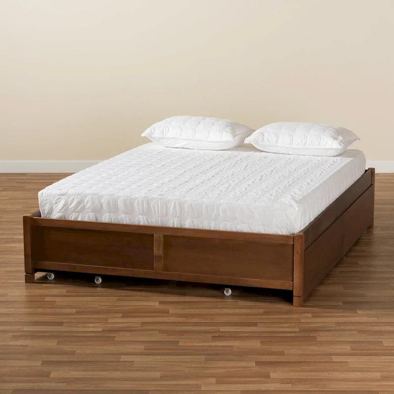Yara Modern & Contemporary 4-Drawer Wood Storage Bed Frame(Platform)