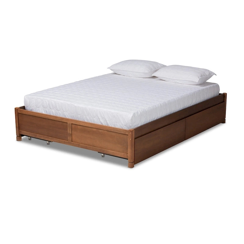 Yara Modern & Contemporary 4-Drawer Wood Storage Bed Frame(Platform)