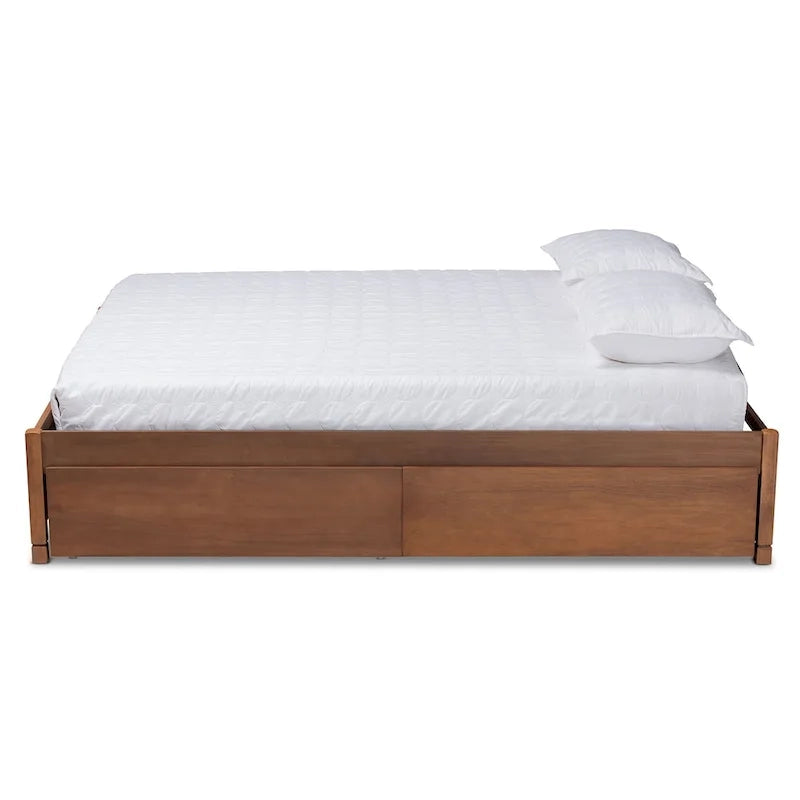 Yara Modern & Contemporary 4-Drawer Wood Storage Bed Frame(Platform)