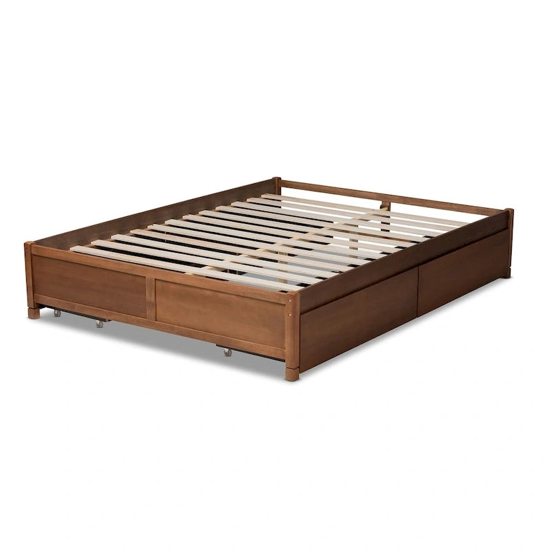 Yara Modern & Contemporary 4-Drawer Wood Storage Bed Frame(Platform)