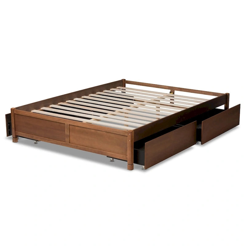 Yara Modern & Contemporary 4-Drawer Wood Storage Bed Frame(Platform)