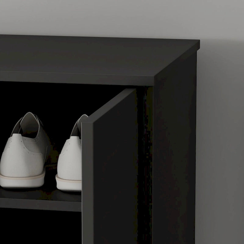 70.9 Armoires Wardrobe Closet Storage Cabinet Shoe Cabient White/Black