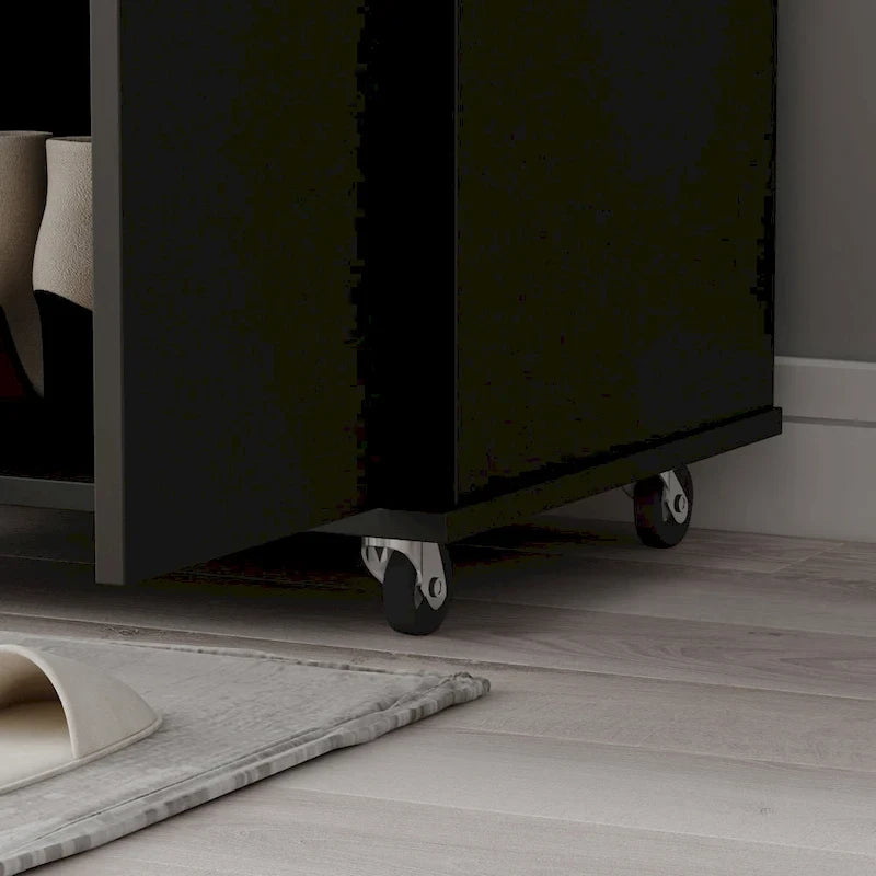 70.9 Armoires Wardrobe Closet Storage Cabinet Shoe Cabient White/Black