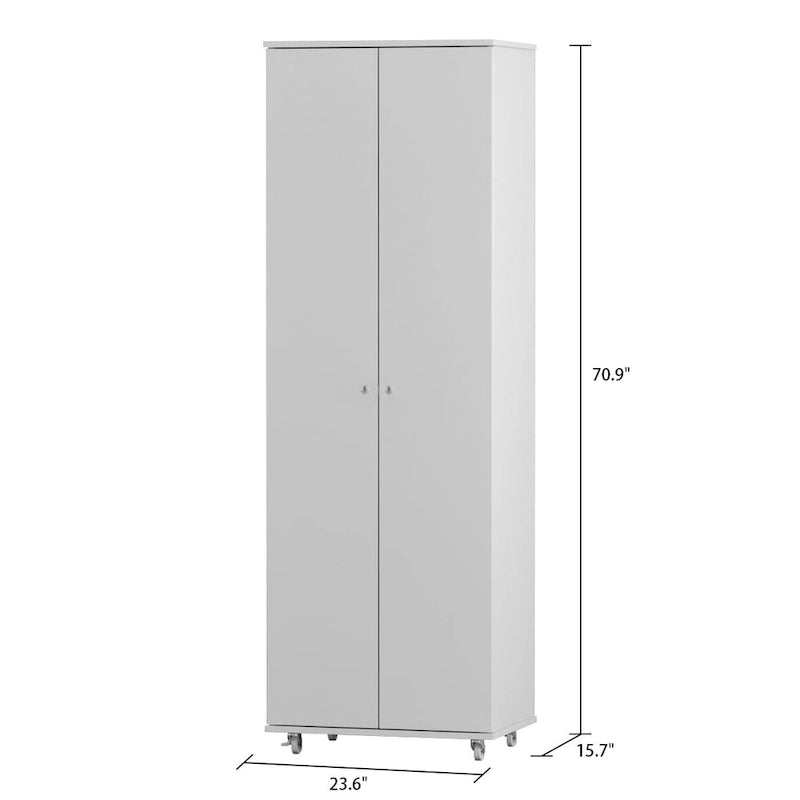 70.9 Armoires Wardrobe Closet Storage Cabinet Shoe Cabient White/Black