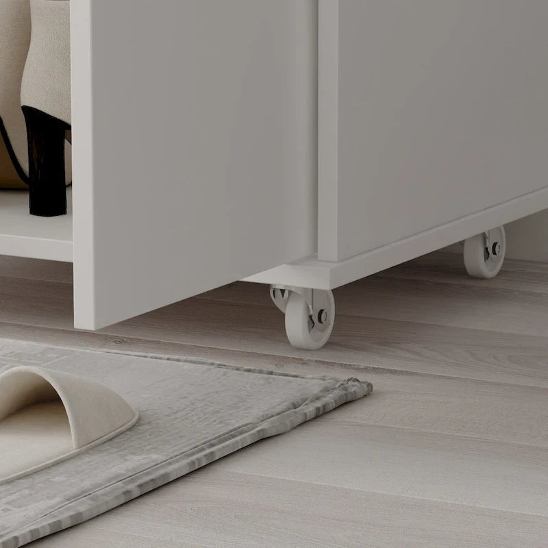 70.9 Armoires Wardrobe Closet Storage Cabinet Shoe Cabient White/Black