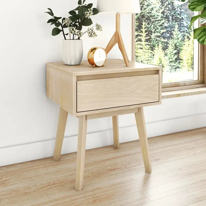 Max and Lily Scandinavian Nightstand with Drawer