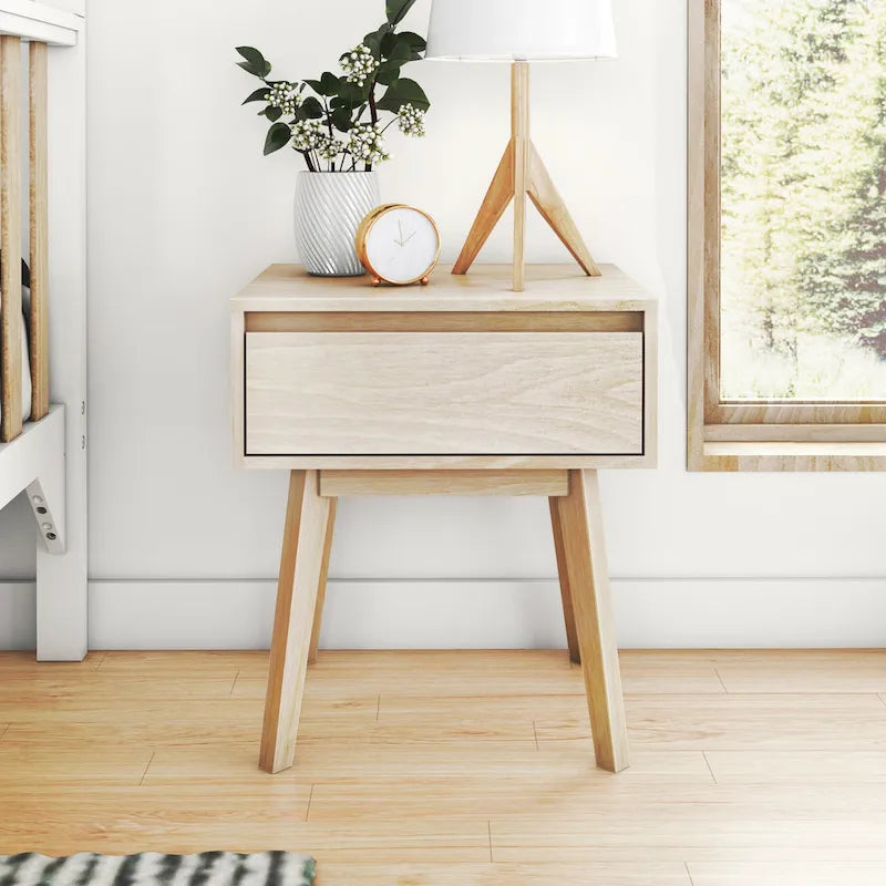 Max and Lily Scandinavian Nightstand with Drawer