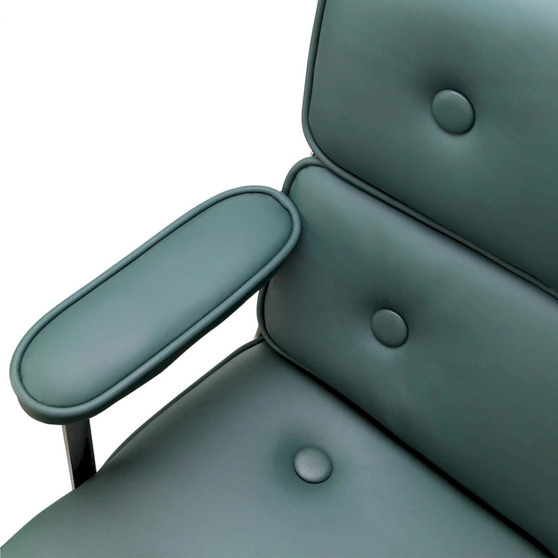 Lobby Lumbar Support Height Adjustable Leather Ergonomic Office Chair