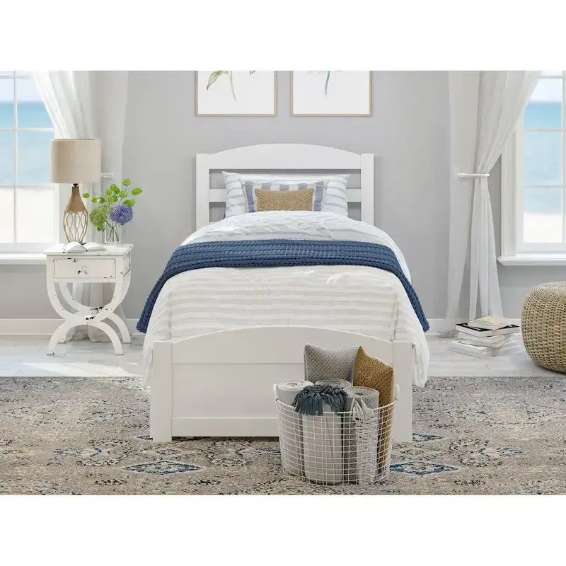 Warren Platform Bed with Footboard and 2 Storage Drawers