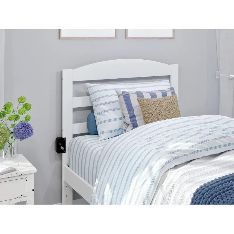 Warren Platform Bed with Footboard and 2 Storage Drawers