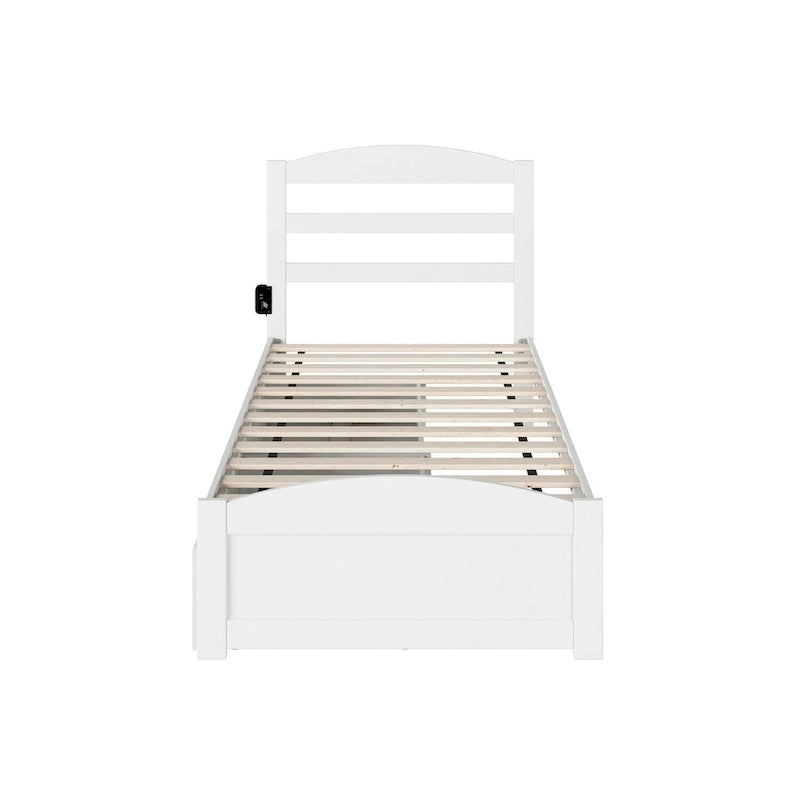 Warren Platform Bed with Footboard and 2 Storage Drawers