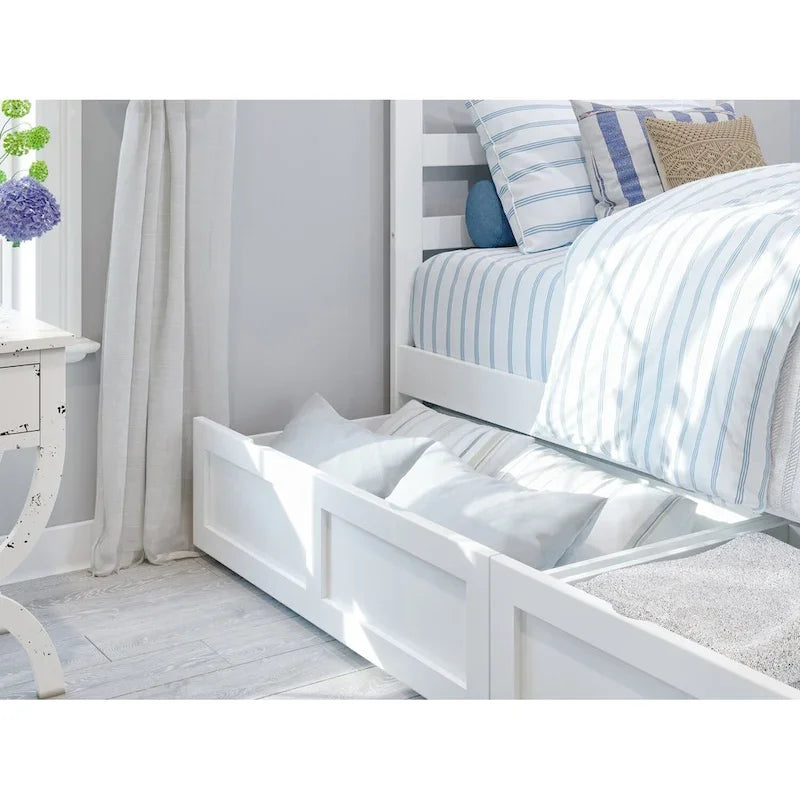 Warren Platform Bed with Footboard and 2 Storage Drawers