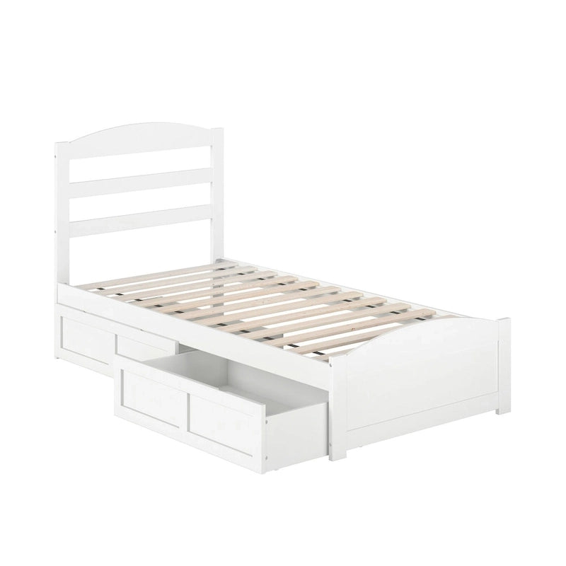 Warren Platform Bed with Footboard and 2 Storage Drawers