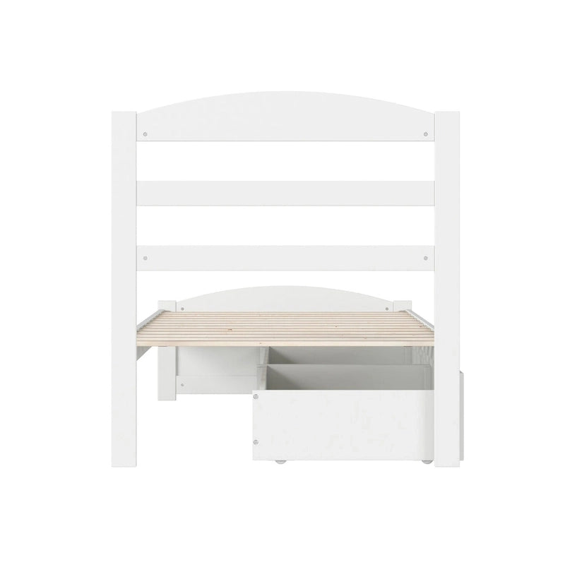 Warren Platform Bed with Footboard and 2 Storage Drawers