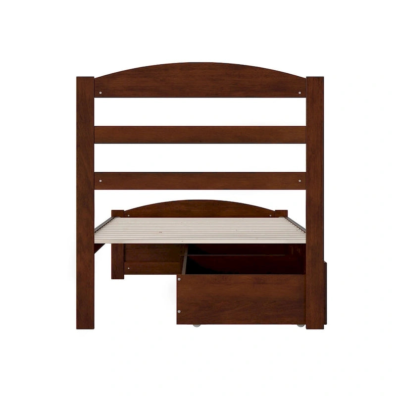 Warren Platform Bed with Footboard and 2 Storage Drawers