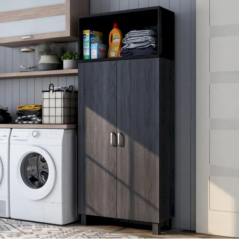 Jessica Contemporary Wood Double-Door Armoire by Furniture of America