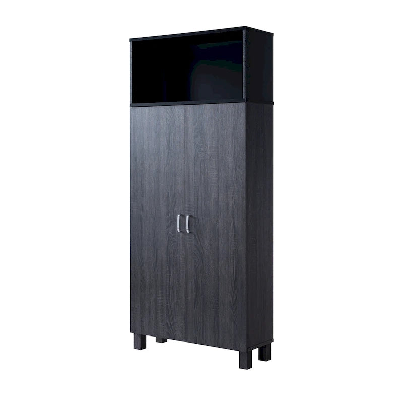 Jessica Contemporary Wood Double-Door Armoire by Furniture of America