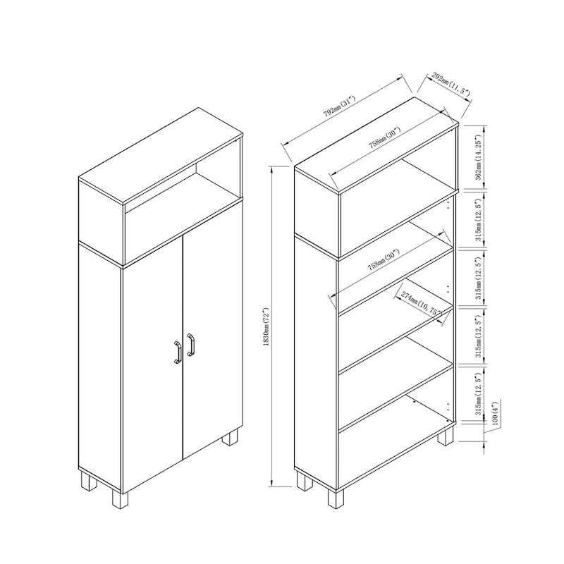 Jessica Contemporary Wood Double-Door Armoire by Furniture of America