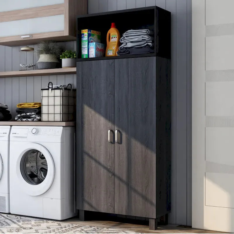 Jessica Contemporary Wood Double-Door Armoire by Furniture of America