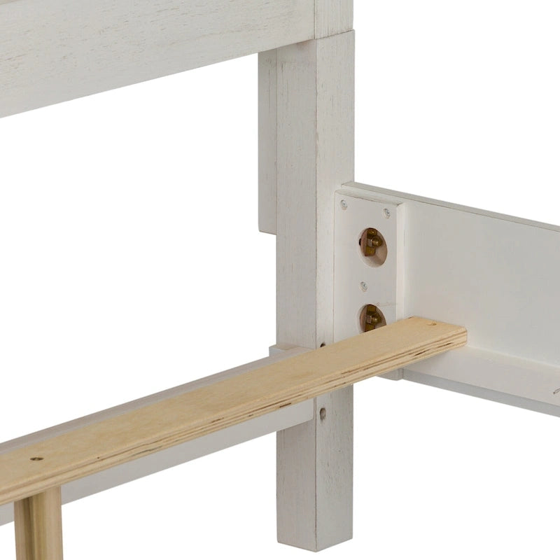 Copper Grove Allyson Park Wirebrushed White Charcoal Queen Panel Bed