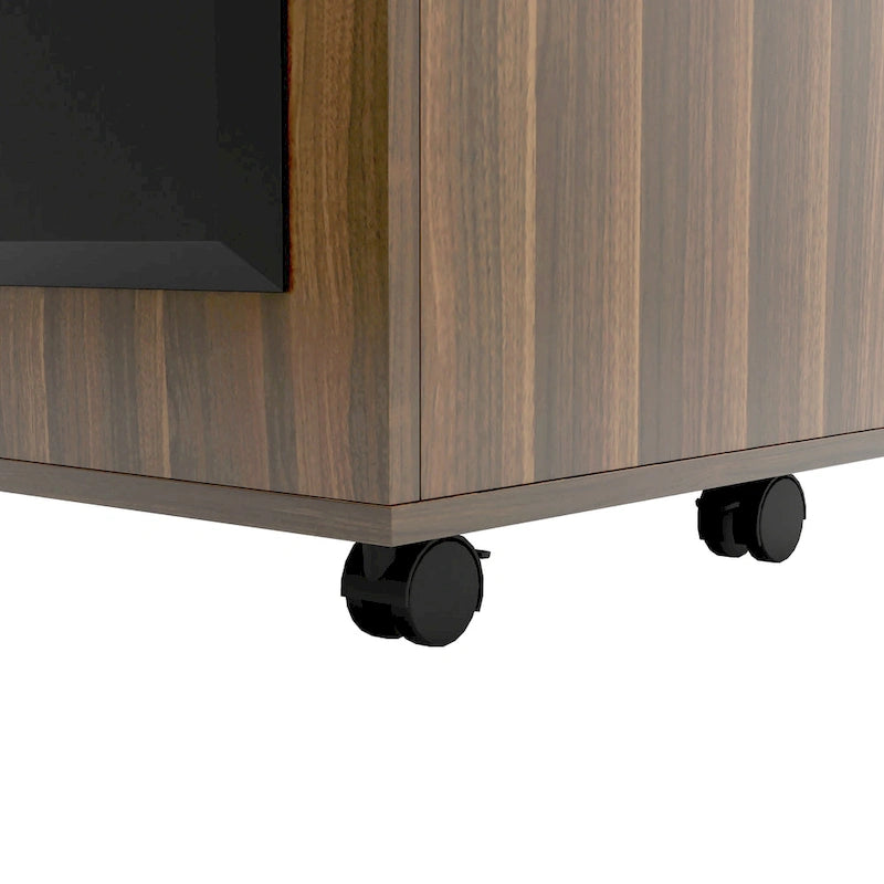 DH BASIC Urban Two-Drawer Mobile File Cabinet with Iron Bar Pulls by Denhour