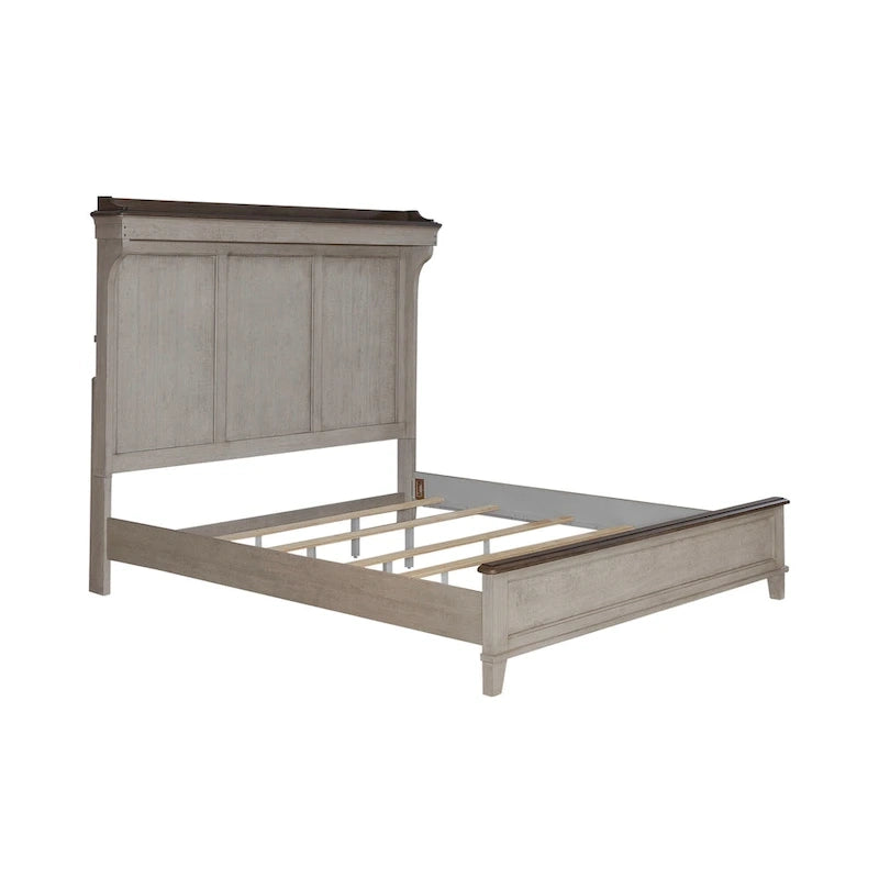 Ivy Hollow Weathered Linen King Mantle Bed